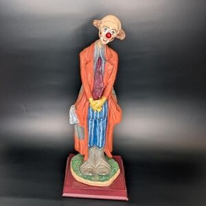 Vintage. Colorful Clown Figurine. Colorful and fun.